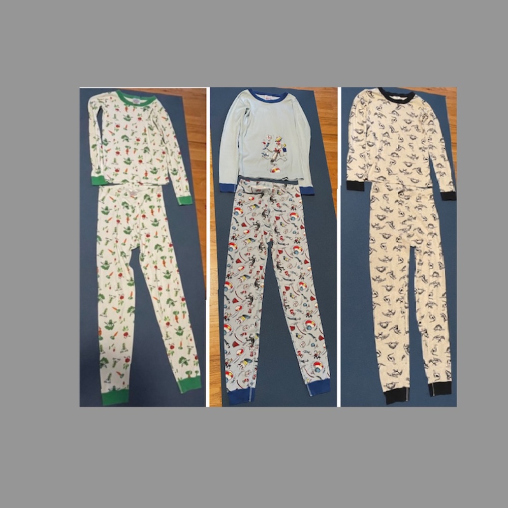 Hanna Andersson Long John Pajamas -set of 3 Size 160cms